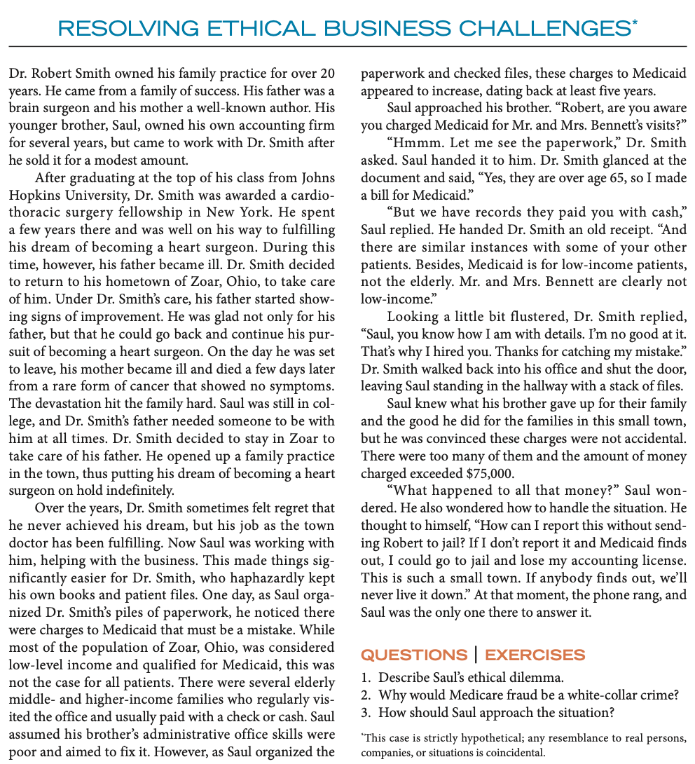 Resolving Challenges Please complete the case study at the end of Chapter