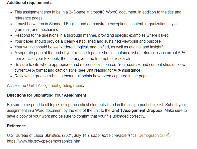 ad than answer that qu8estion asapp. please type Analyzing Workforce Demographics Introduction: