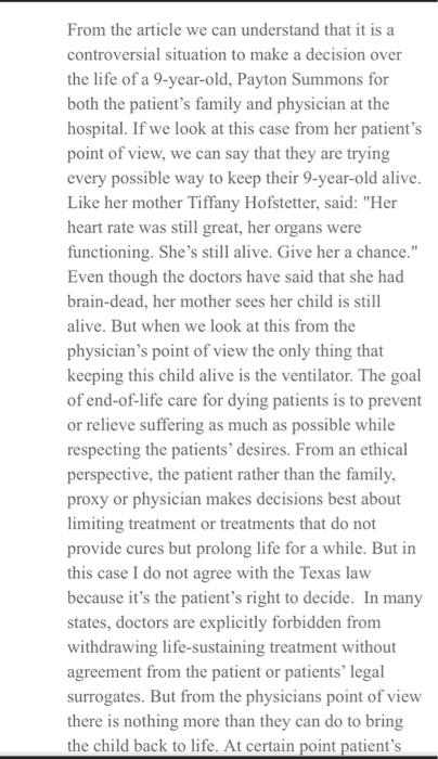  The statement in the pic discussed 9 year old Payton Summons,