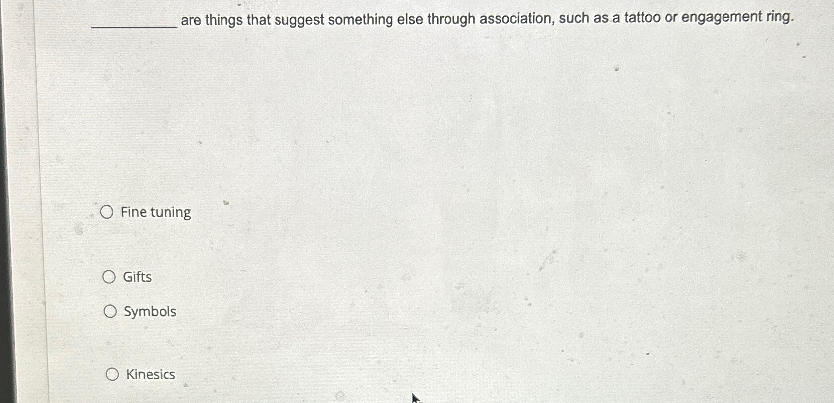  are things that suggest something else through association, such as a