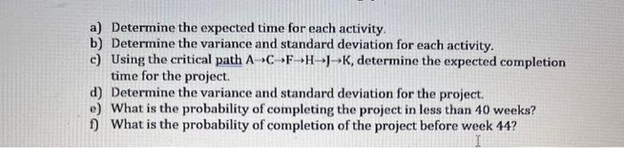 } Activity & ImmediatePredecessor(s) & MostOptimistic & LikelyPessimistic \\ \hline A &