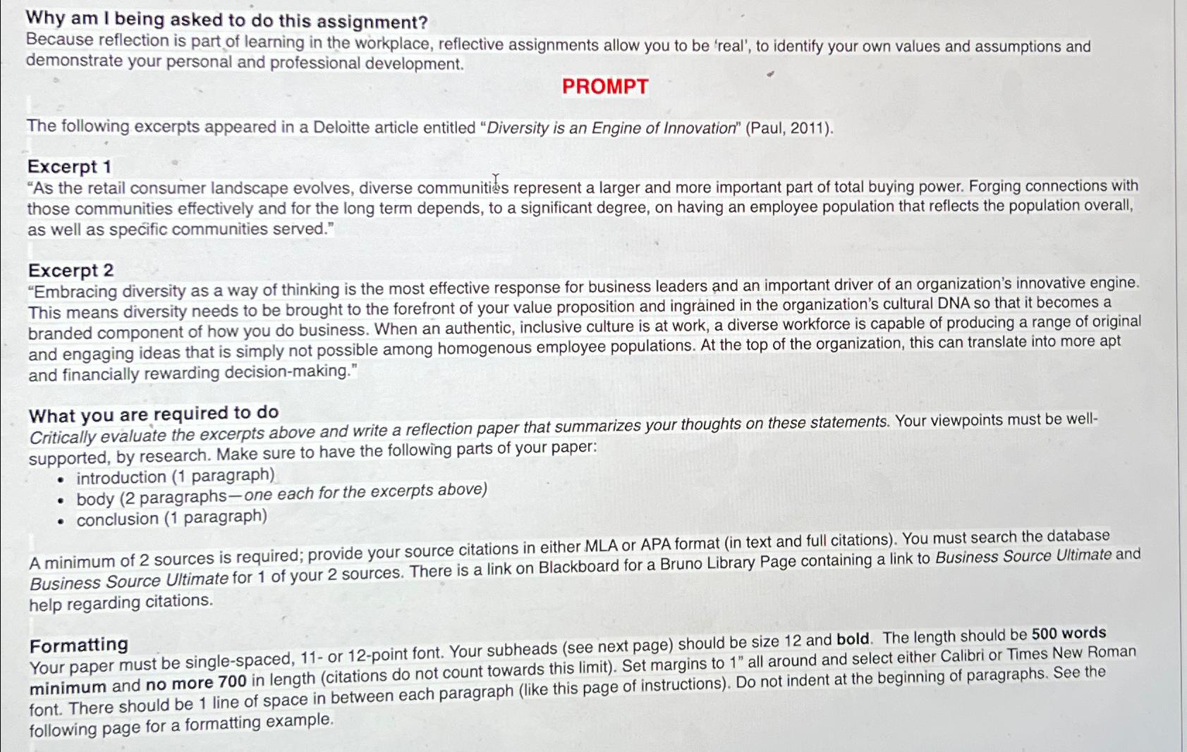  Why am I being asked to do this assignment? Because reflection