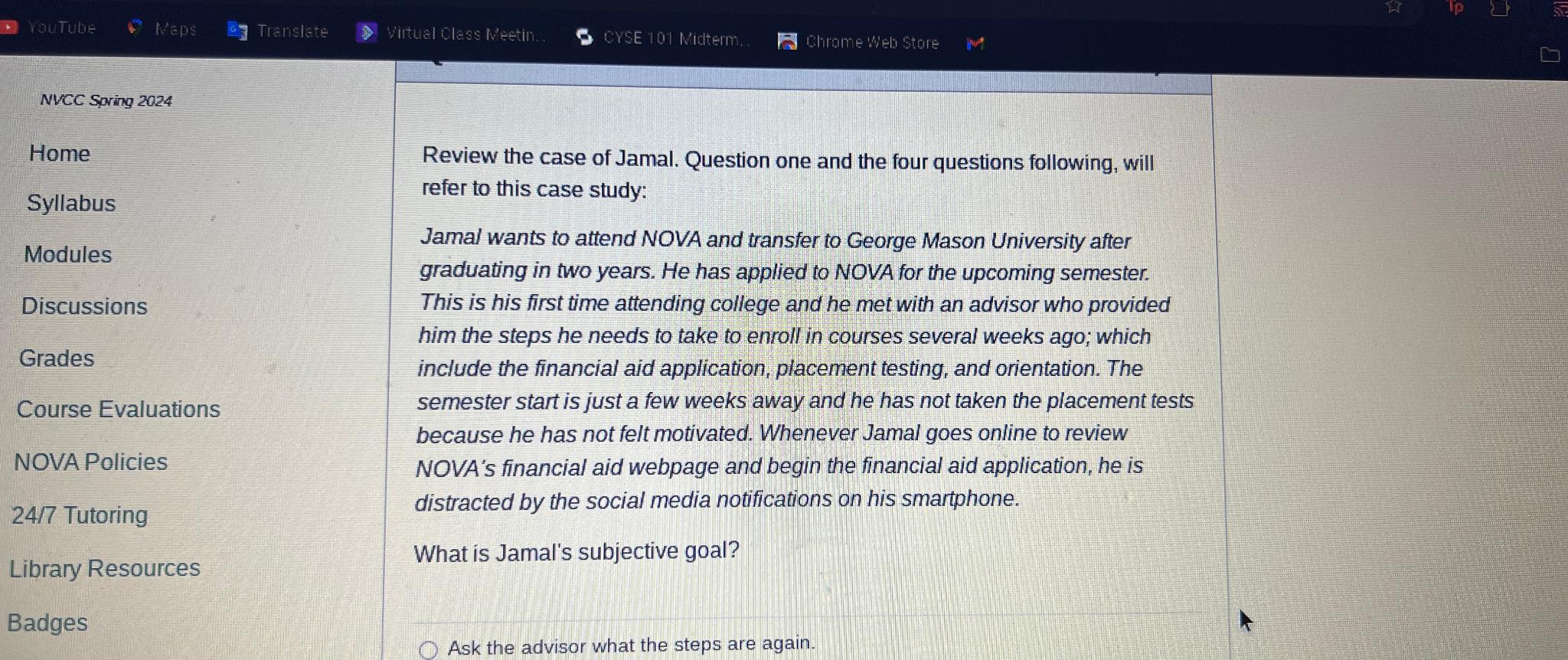  NVCC Soving 2024 Home Syllabus Modules Discussions Grades Course Evaluations NOVA