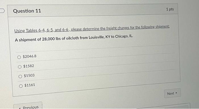 the freight charges for the following shipment: A shipment of 40,000lbs. of