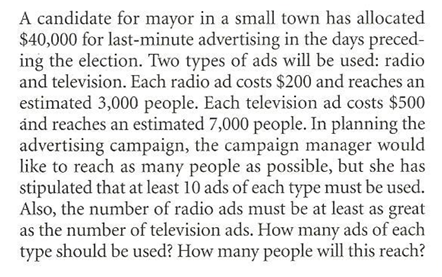 For the situation presented above: a) Present the complete Linear Programming Formulation