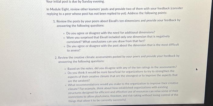 Module Seven, you will investigate metrics for determining success in an innovative