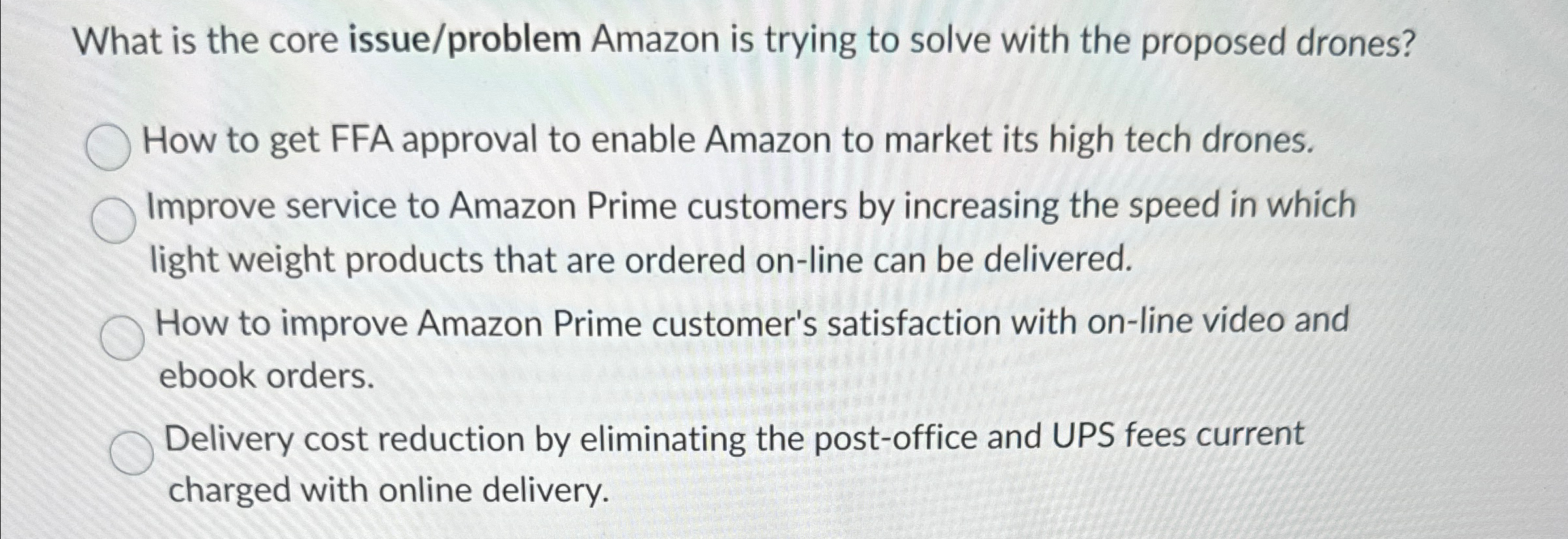  What is the core issue/problem Amazon is trying to solve with