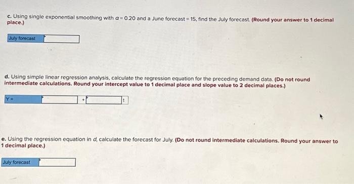 average with weights of 0.50 (June), 0.40 (May), and 0.10 (April), find