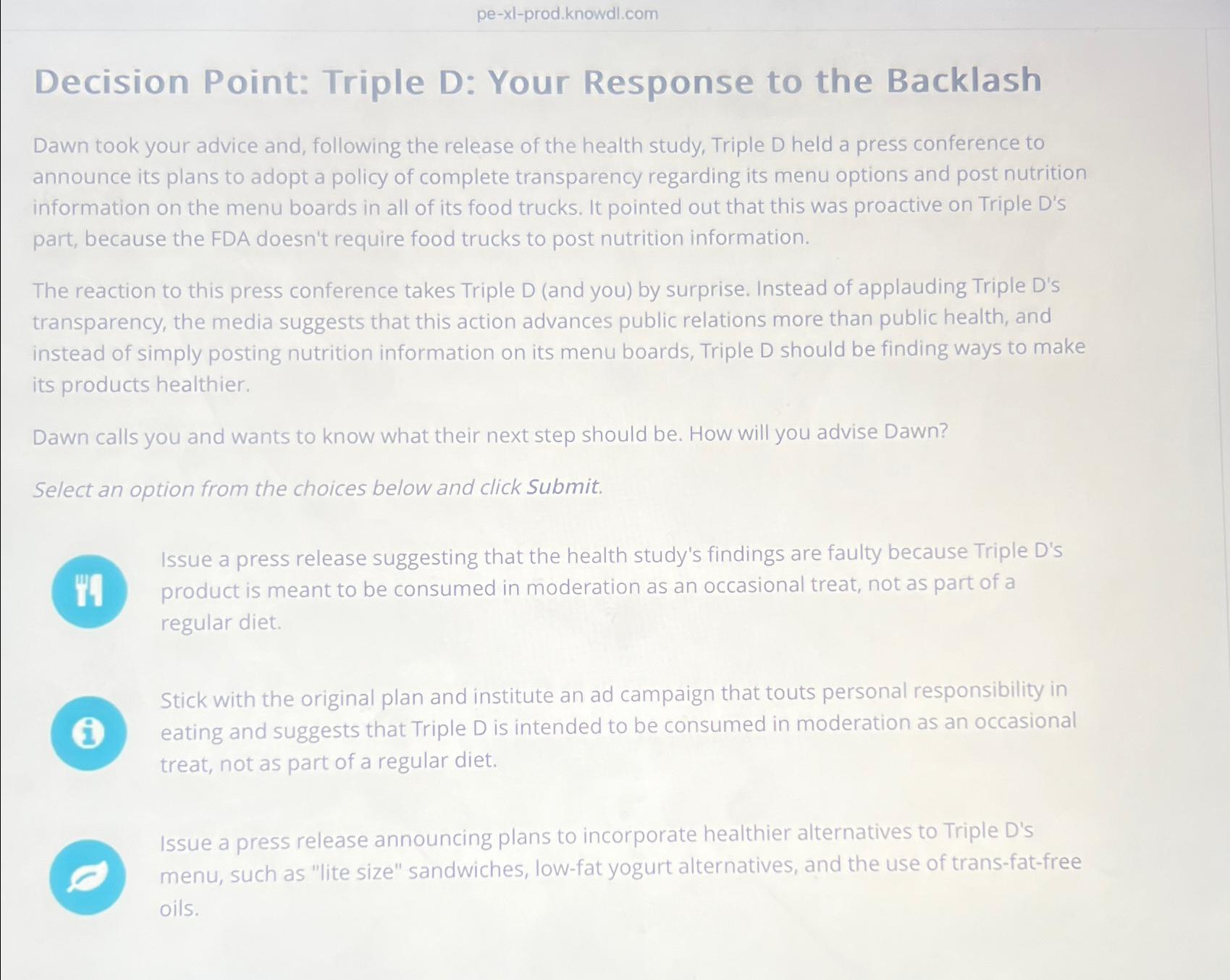  pe-xl-prod.knowdl.com Decision Point: Triple D: Your Response to the Backlash Dawn