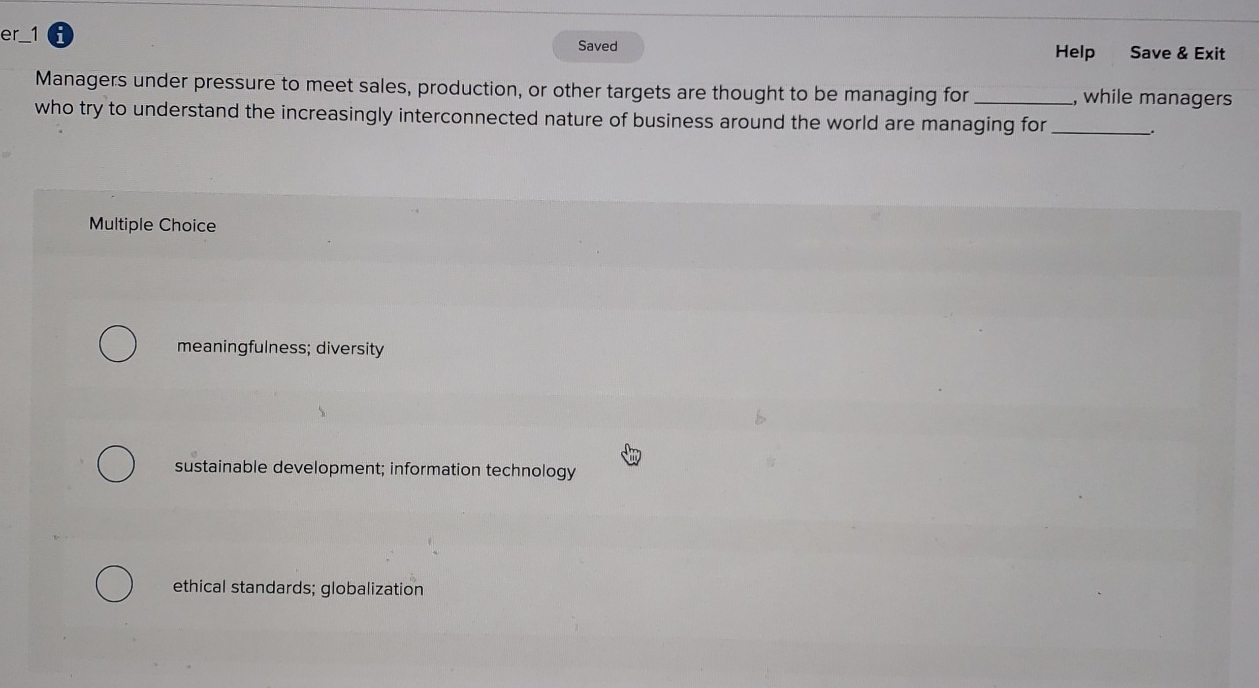  er_1 i Help Save & Exit Managers under pressure to meet