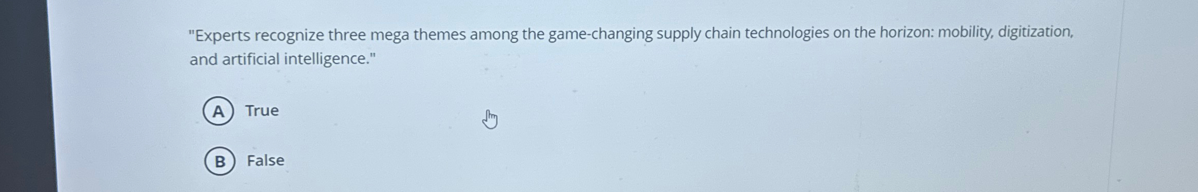  "Experts recognize three mega themes among the game-changing supply chain technologies