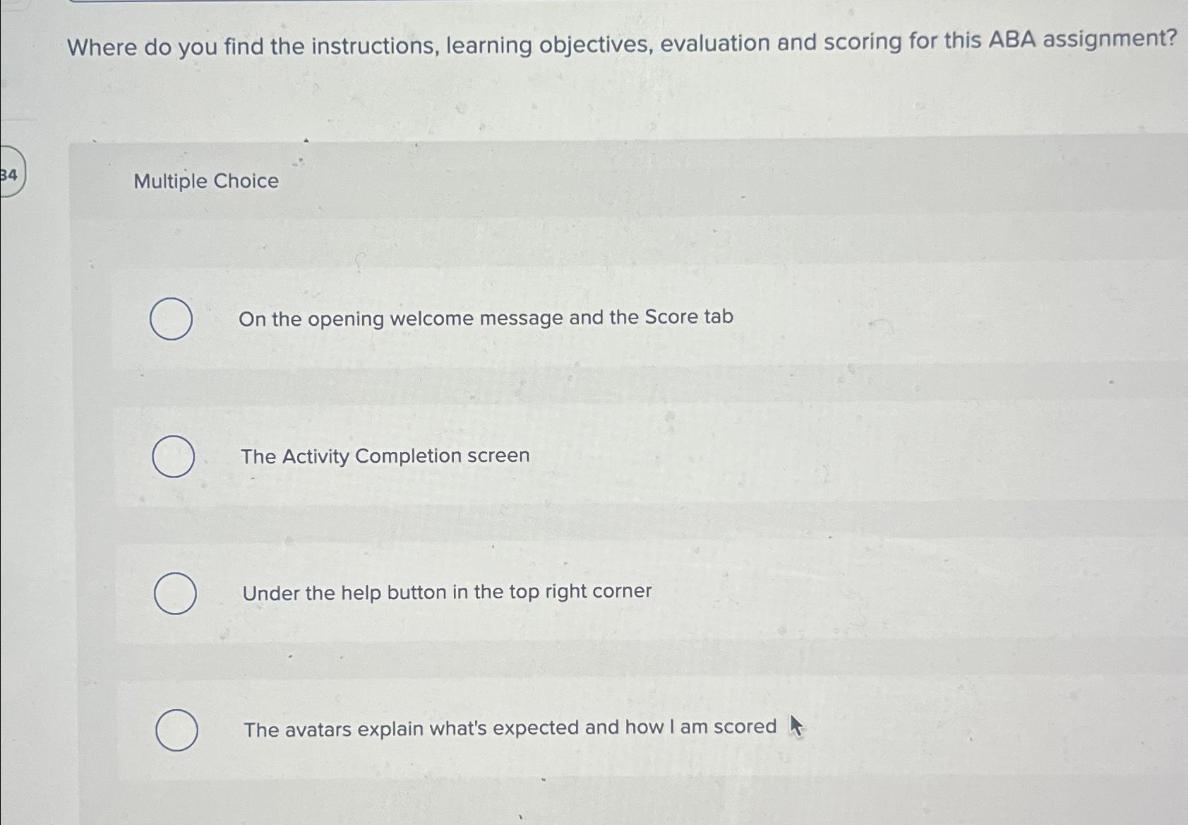  Where do you find the instructions, learning objectives, evaluation and scoring