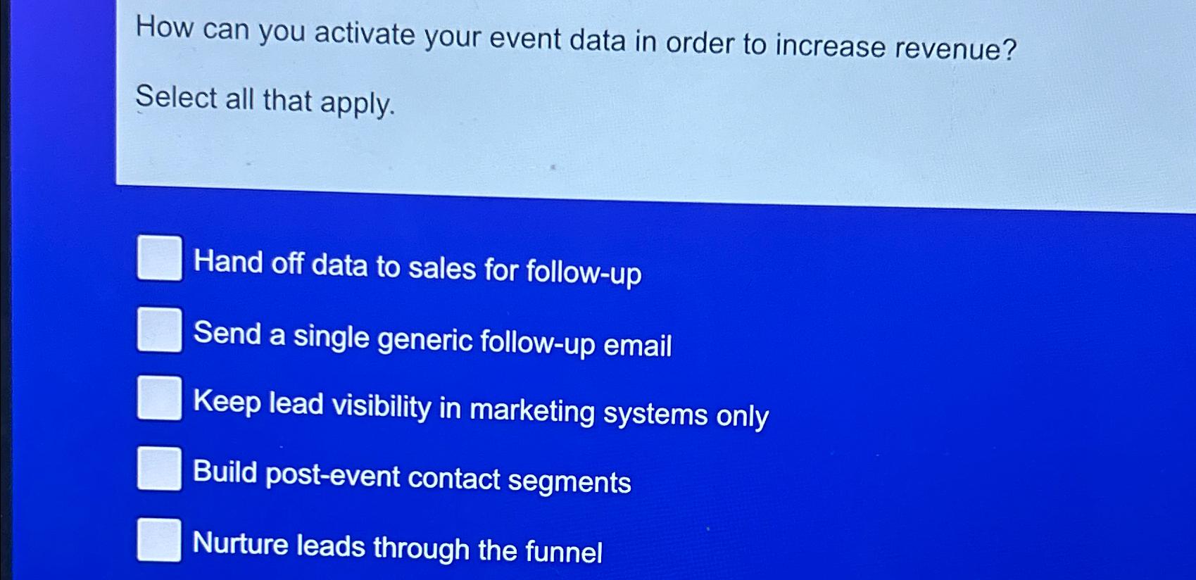 How can you activate your event data in order to increase