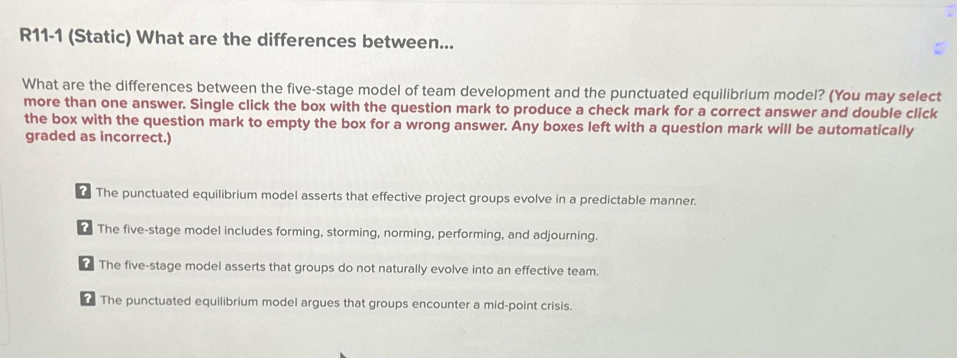  R11-1(Static) What are the differences between... What are the differences between