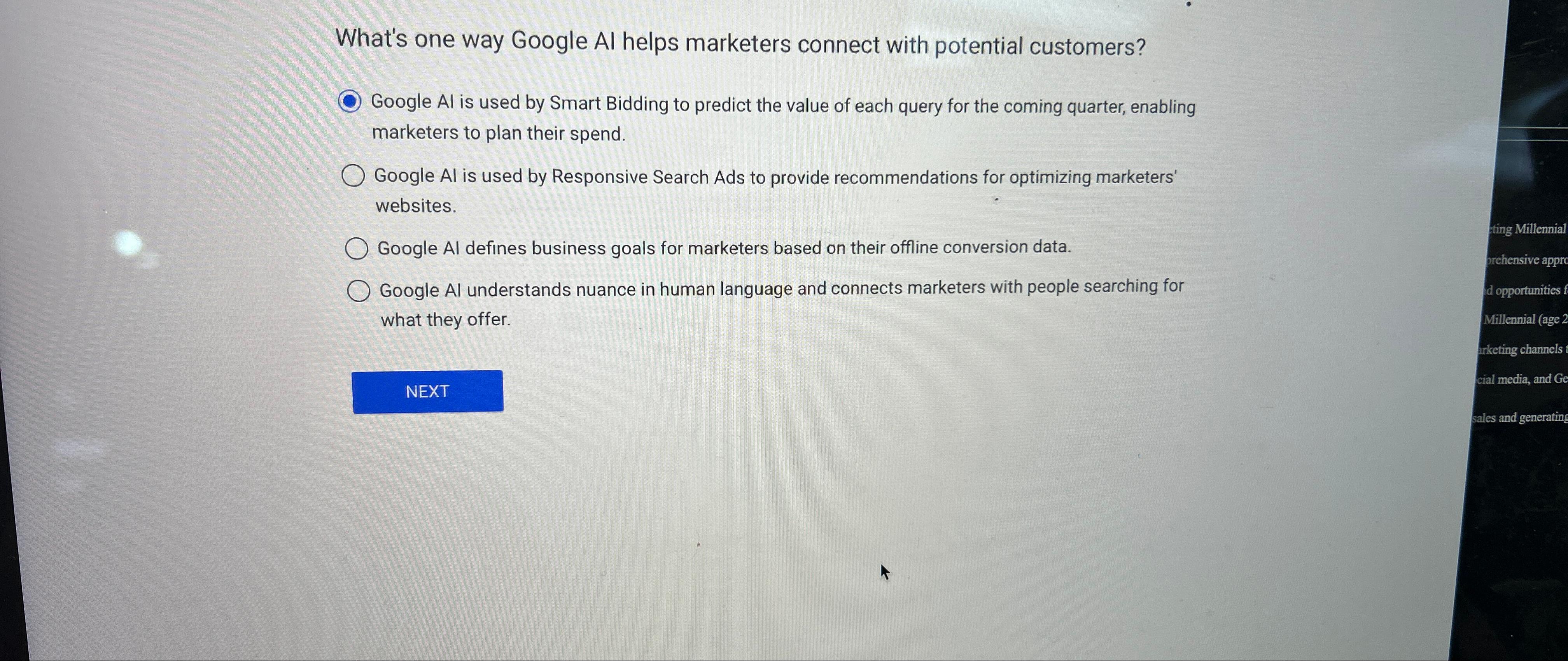 What's one way Google Al helps marketers connect with potential customers?
