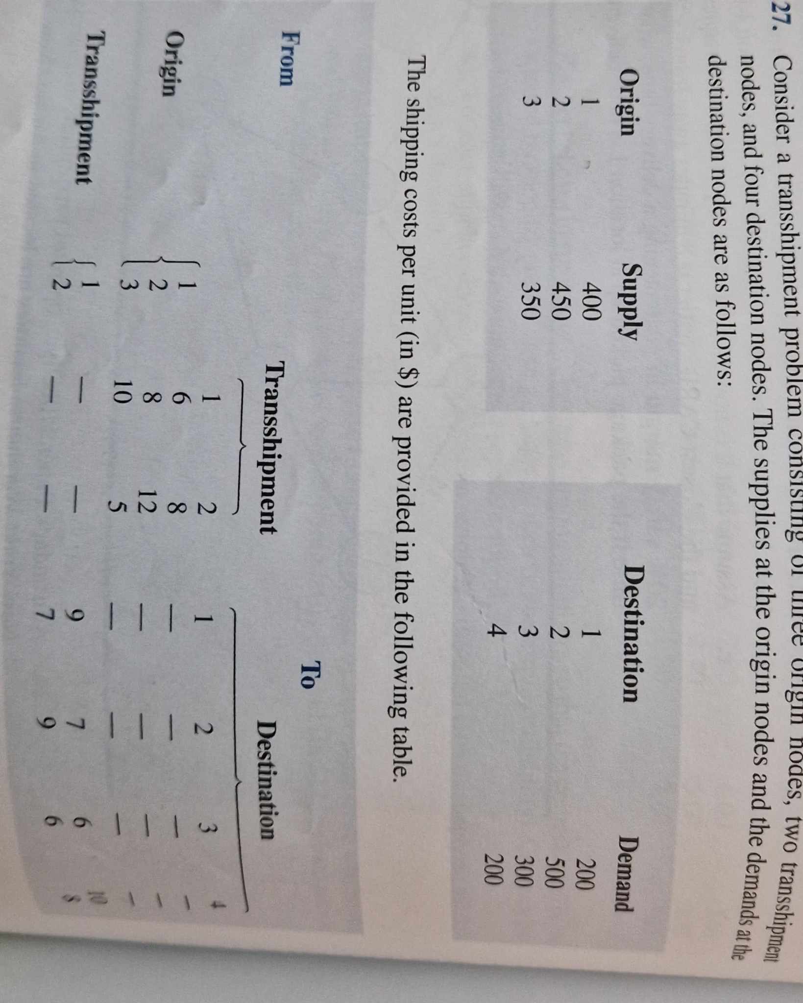 as a linear programming problem. c. Solve for the optimal solution. 7.