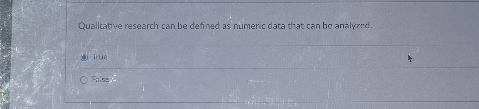  Qualitative research can be defined as numeric data that can be