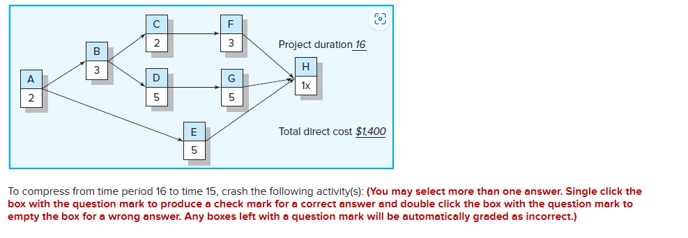 tell me which boxes should be checked/unchecked for each question. Please make