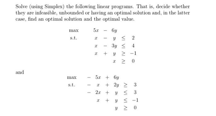  It is a Optimization problem. please solve it by simplex method