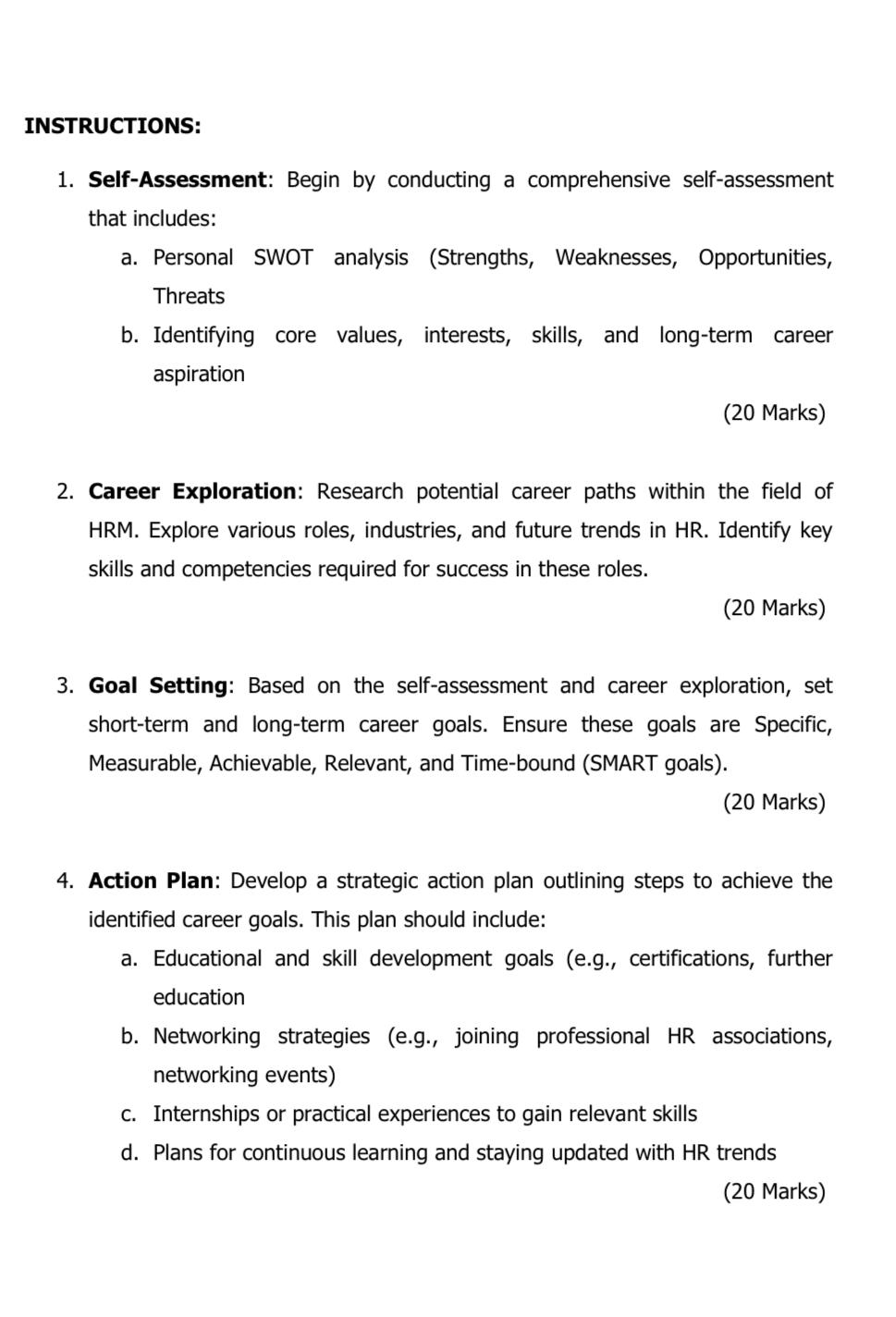 ASSIGNMENT SEPTEMBER 2023 "Strategic Career Management Plan" Students require to develop