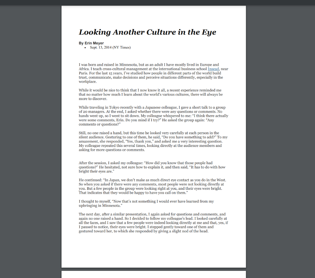 Please read the attached article and answer this question: What societal values