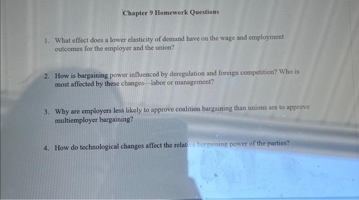 please answer these 4 queations below Chapter 9 Homework Questions 1. What