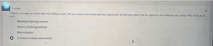 a trainer Conduct a needs assessment Presentation methods are ideal for providing