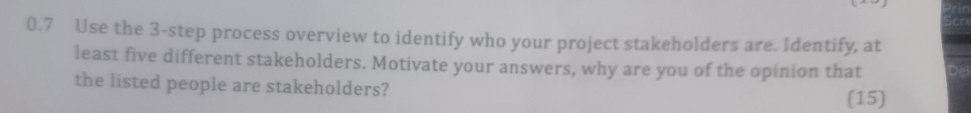  0.7 Use the 3-step process overview to identify who your project