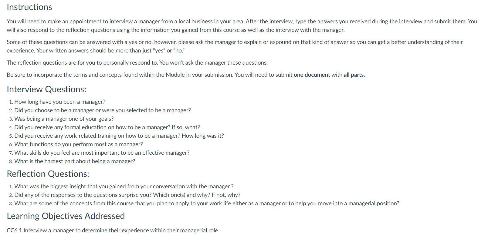 Instructions You will need to make an appointment to interview a