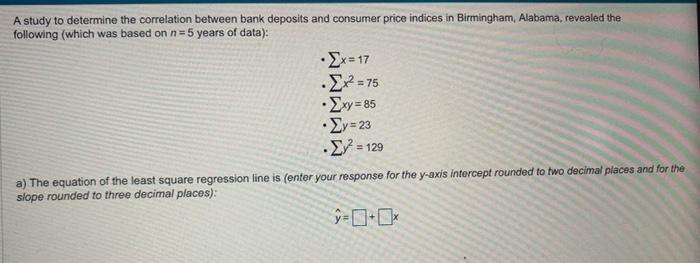  A study to determine the correlation between bank deposits and consumer