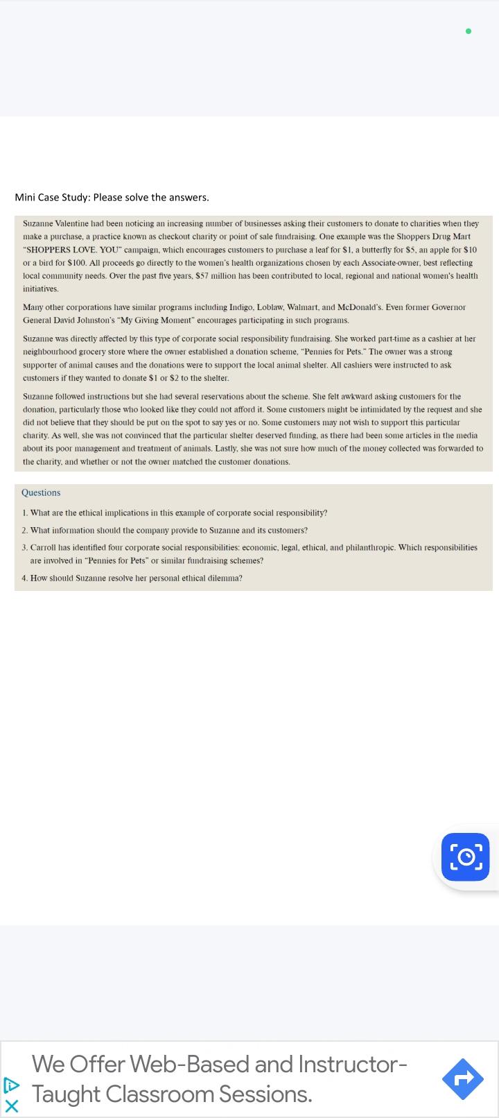 answer 2 Nd question Suzanne Valentine had been noticing an increasing number