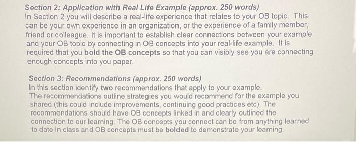 assignment you will be assigned an OB topic by your professor. You