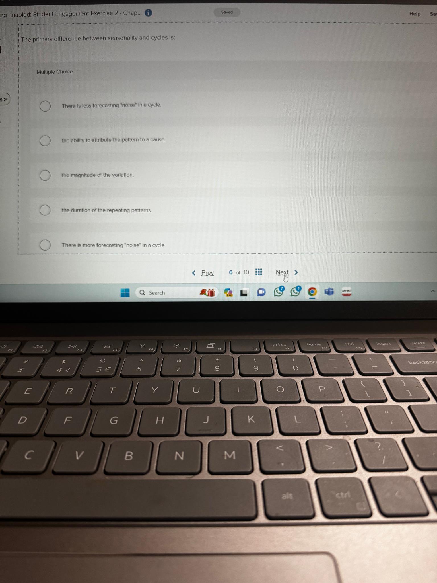  ng Enabled: Student Engagement Exercise 2- Chap... i Help Sai The