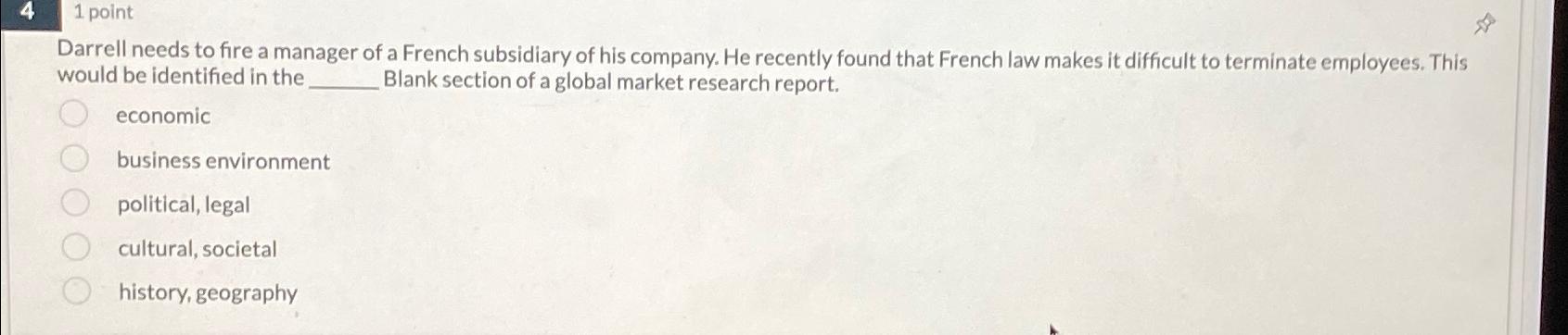 4,1 point Darrell needs to fire a manager of a French