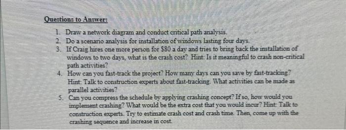 the project, Nash wanted to set the expectations of schedule performance with