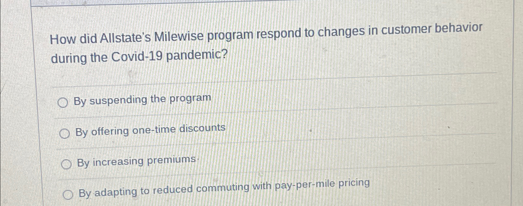  How did Allstate's Milewise program respond to changes in customer behavior