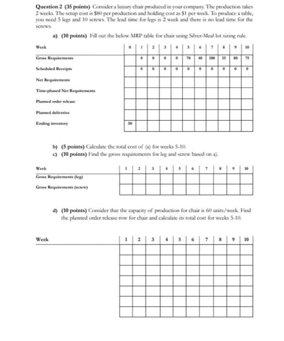 only solve part b and c plz Question 2 (35 points) Consider