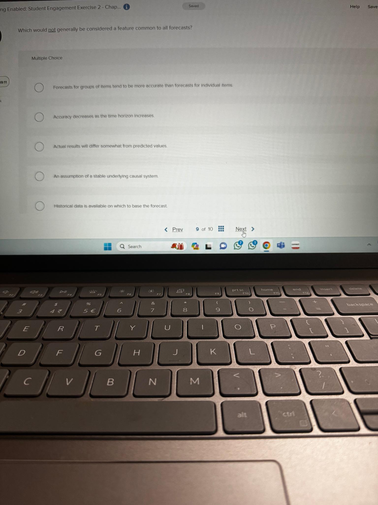  ng Enabled: Student Engagement Exercise 2- Chap... (i) Which would not