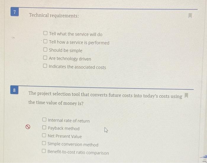  i need help with 7&8 please Technical requirements: Tell what the