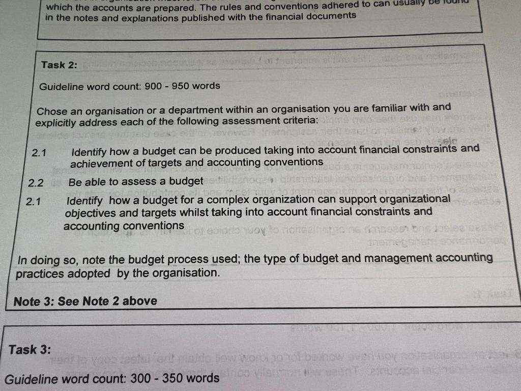  in the notes and explanations published with the financial documents Task