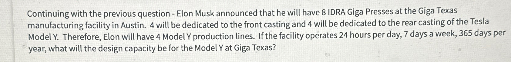  Continuing with the previous question - Elon Musk announced that he