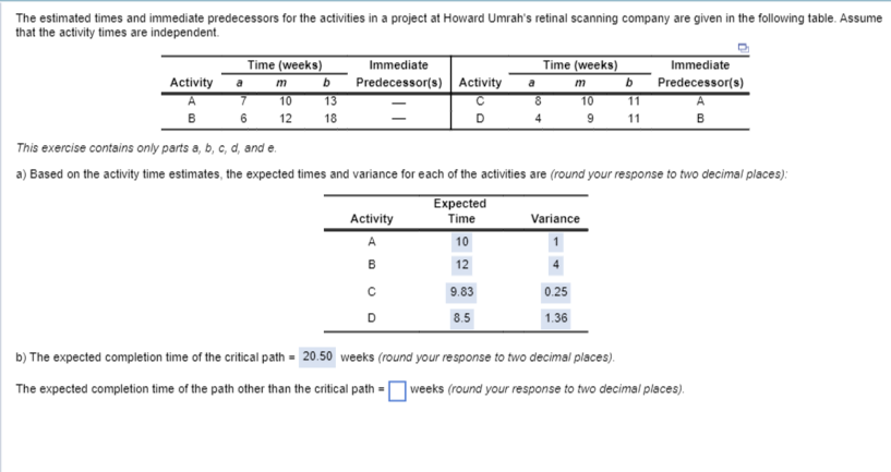 This exercise contains only parts a,b,c,d, and e. a) Based on