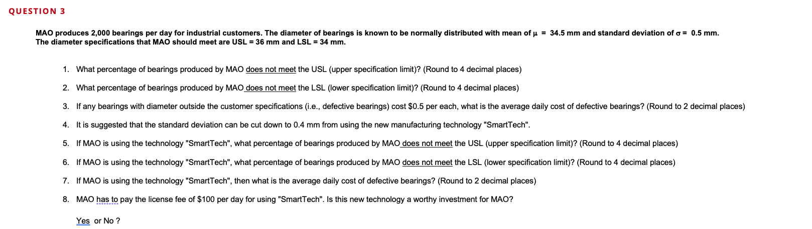 Preferably in Excel or just write formula down The diameter specifications that