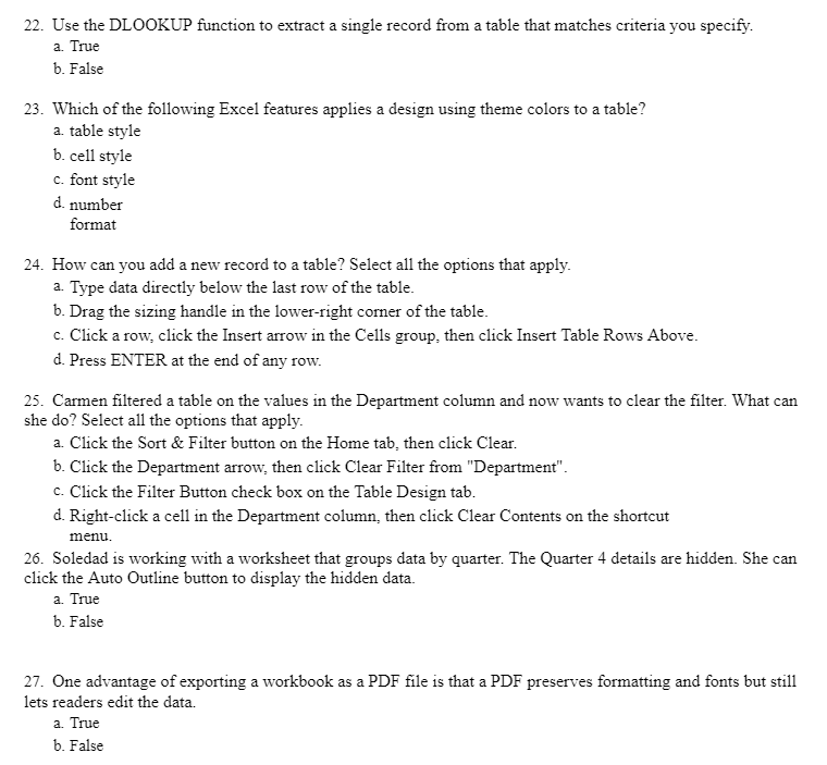 22. Use the DLOOKUP function to extract a single record from