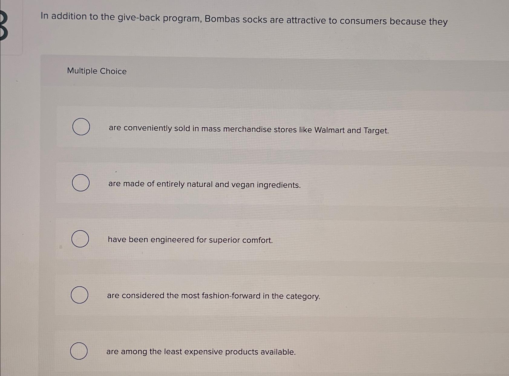  In addition to the give-back program, Bombas socks are attractive to