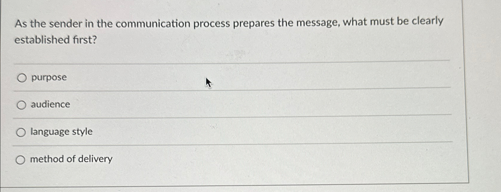  As the sender in the communication process prepares the message, what