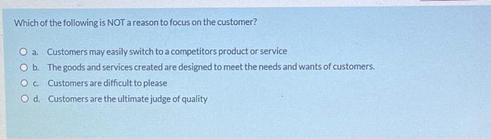  Quality Management Just need the correct letters for each answer no