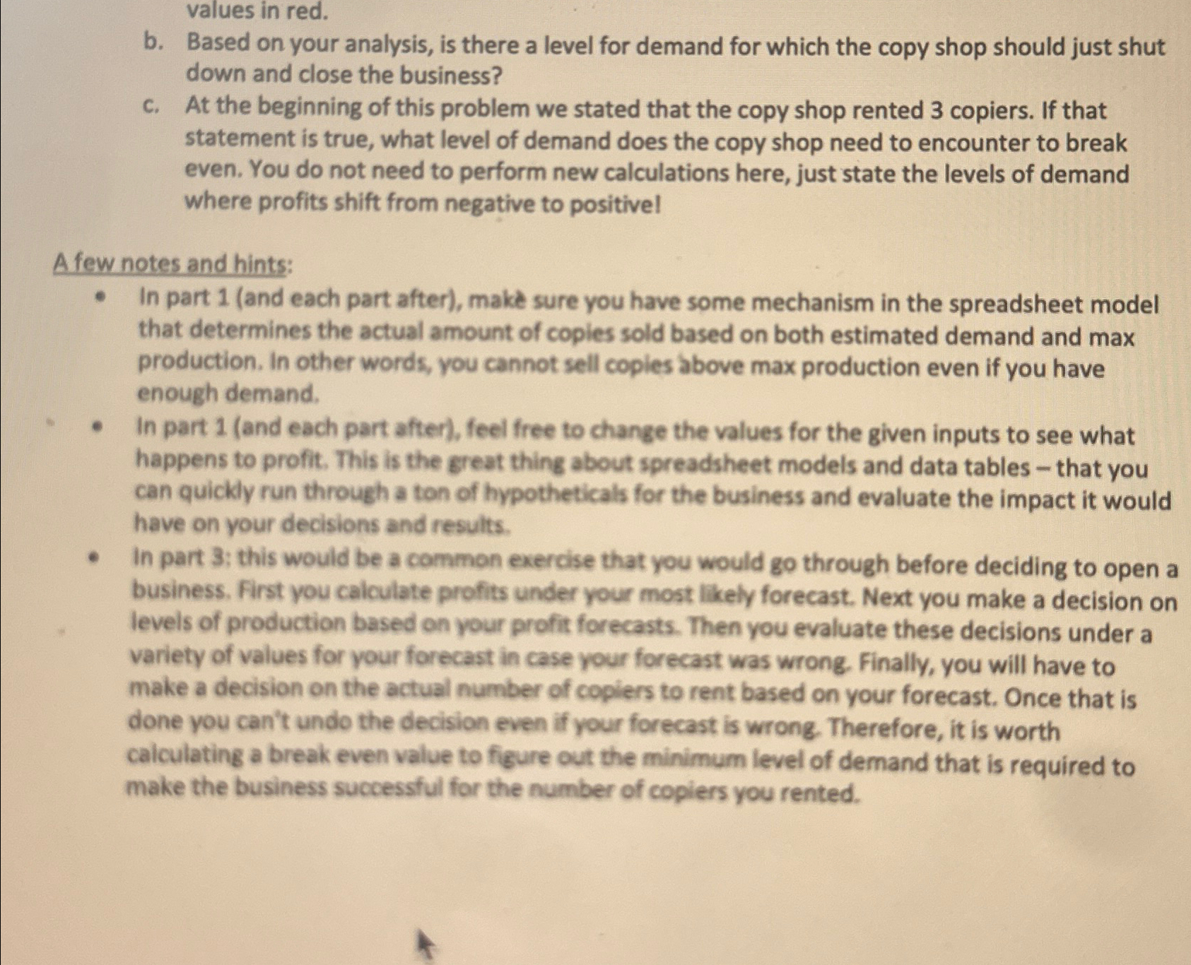  Week 6 Data Assignment: Creating a Spreadsheet Model to Calculate Profit