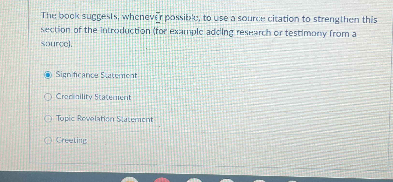  The book suggests, whenev[ possible, to use a source citation to