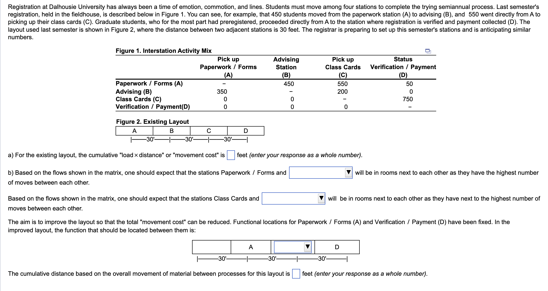  numbers. Figure 2. Existing Layout a) For the existing layout, the